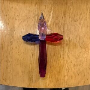 Multicolor Crystal Cross Pendant